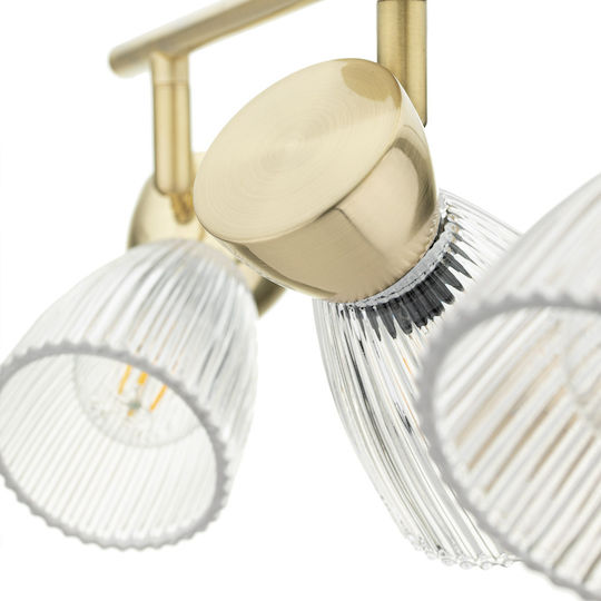 Eko Light Triplu Spot cu Soclu E14 în Culoare Auriu