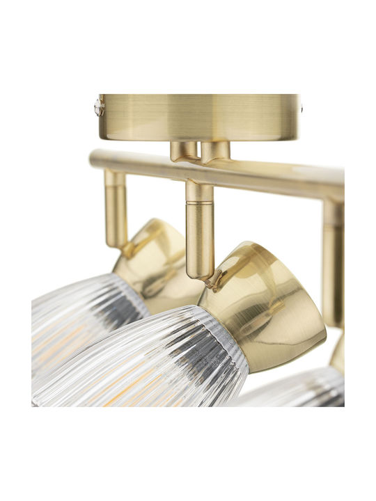 Eko Light Dreifach Spot mit Fassung E14 in Gold Farbe