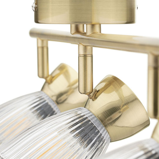 Eko Light Triplu Spot cu Soclu E14 în Culoare Auriu