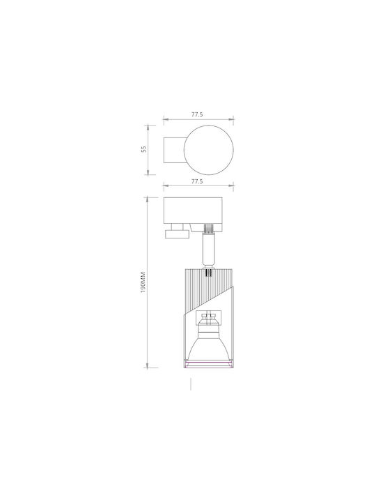 Eko Light Single Spot with Socket GU10 in White Color
