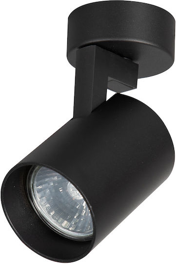 Eko Light Μονό Σποτ με Ντουί GU10 σε Μαύρο Χρώμα