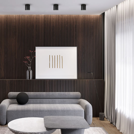 Eko Light Μονό Σποτ με Ντουί E27 σε Μαύρο Χρώμα