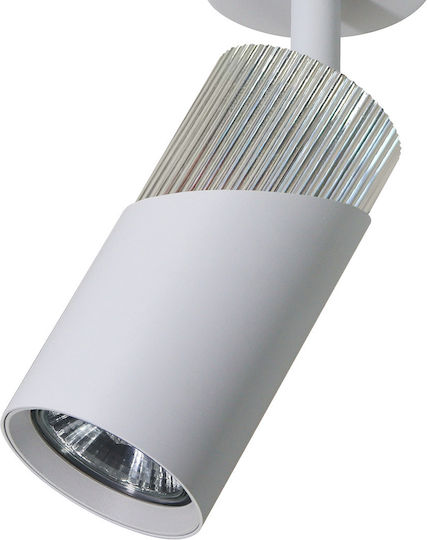 Eko Light Единично Спот с Цокъл GU10 в Бял Цвят