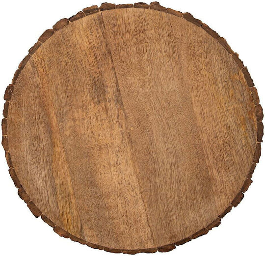 Orion Round Chopping Board Brown 39x39cm