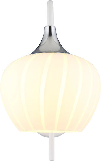 Globo Lighting Leuchte Wand mit Fassung E27 und Schalter Weiß 18x32cm