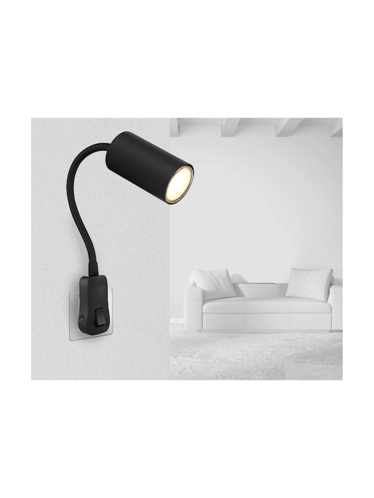 Globo Lighting Lamp Wall Black 5.5x43cm
