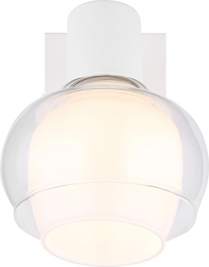 Globo Lighting Осветително тяло За стена с фасунга E14 и ключ Бял 10.5x12.5см.