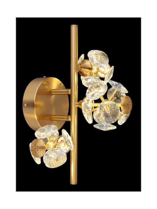Globo Lighting Lamp Wall with Integrated LED and Warm White Light Gold 28x21cm