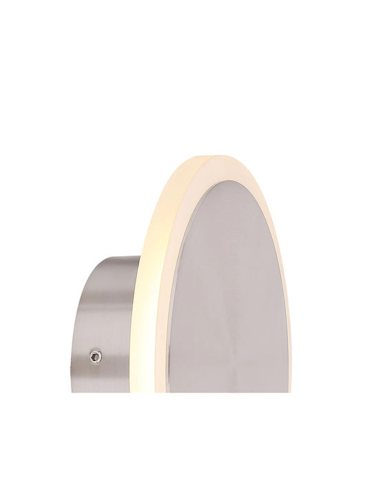 Globo Lighting Lamp Wall with Integrated LED and Warm White Light Silver 13cm
