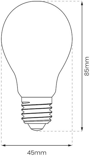 Eko Light LED крушка 1W 85mm за фасунга E27 Топло бяло 59лм