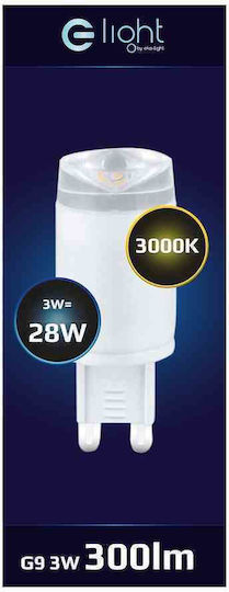 Eko Light Bec LED 3W pentru Soclu G9 Alb cald 300lm