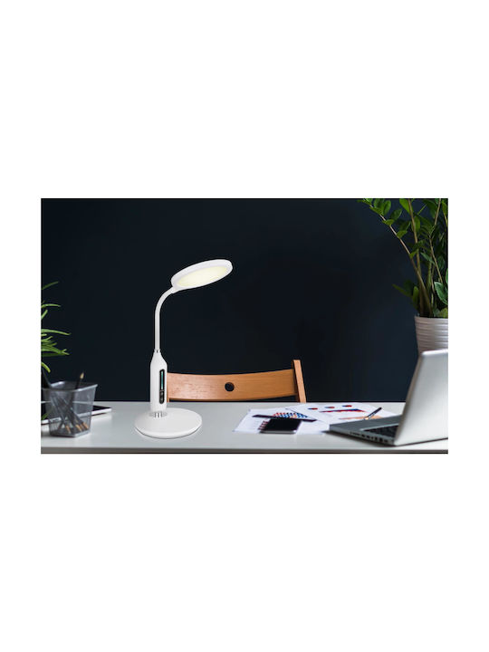 Globo Lighting LED Φωτιστικό Γραφείου με Εύκαμπτο Βραχίονα σε Λευκό Χρώμα