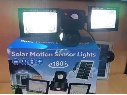 Διπλός Στεγανός Ηλιακός Προβολέας LED 200W Πράσινο με Αισθητήρα Κίνησης και Τηλεχειριστήριο IP67