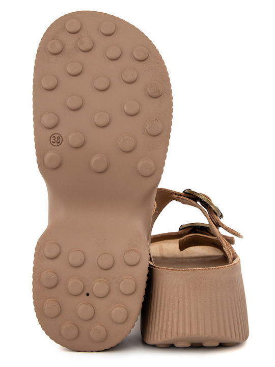 Fantasy Leather Women's Flat Sandals Tampa Giraffe