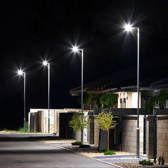 Eko Light Ηλιακό Φωτιστικό Δρόμου 100W 1200lm Ψυχρό Λευκό 6000K με Τηλεχειριστήριο IP65 140x70εκ.
