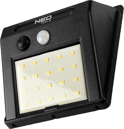 Neo Tools Wandmontiert Solarleuchte 250lm mit Bewegungssensor IP44