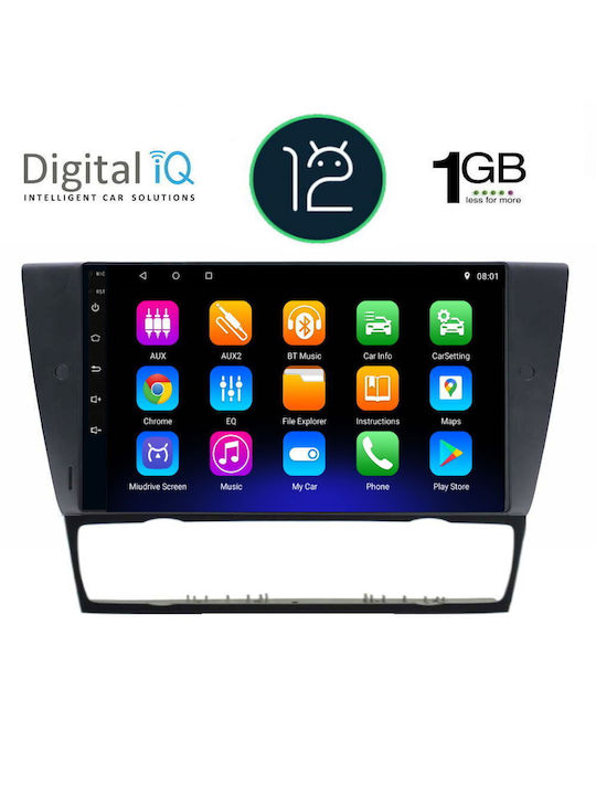Digital IQ Sistem Audio Auto pentru BMW Magazin online / Serie 3 (E90) / E91 / E92 E90-E91-E92-E93 (Bluetooth/USB/AUX/WiFi/GPS/Apple-Carplay/Android-Auto) cu Ecran Tactil 9"