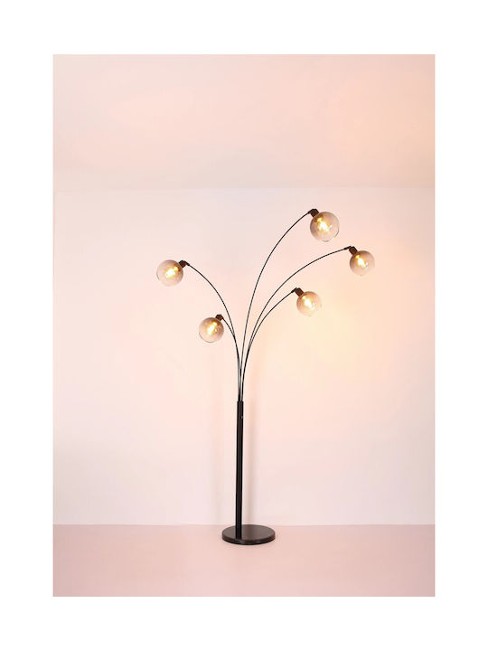 Globo Lighting Seymour Floor Lamp with Socket for Bulb E27 Black