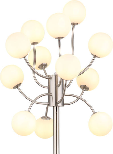 Globo Lighting Φωτιστικό Δαπέδου Υ200xΜ62εκ. με Ντουί για Λαμπτήρα G9 Ασημί
