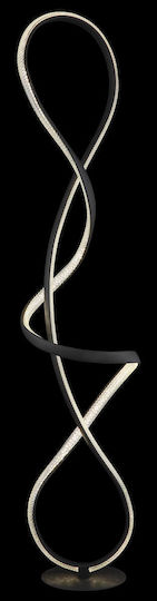 Globo Lighting LED Floor Lamp H132.5xW26cm. with Natural White Light 3860lm Black