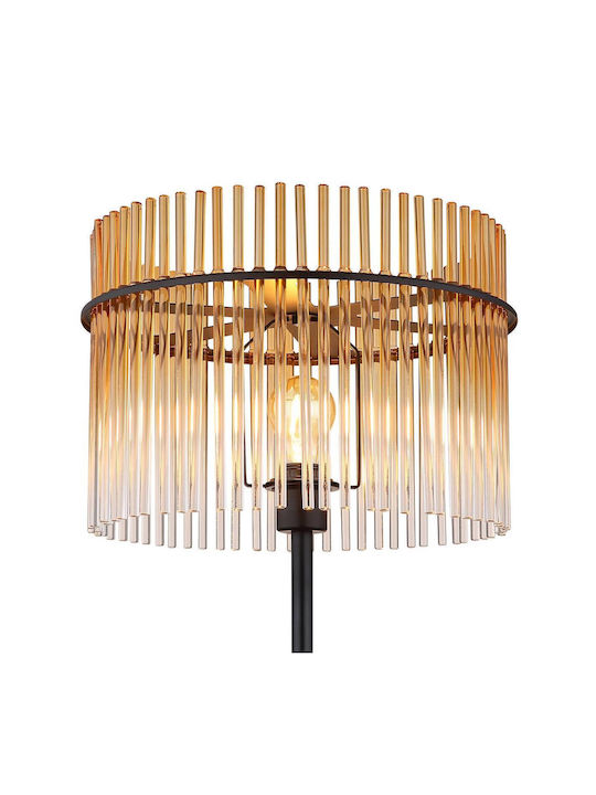 Globo Lighting Floor Lamp H152xW38cm. with Socket for Bulb E27 Black