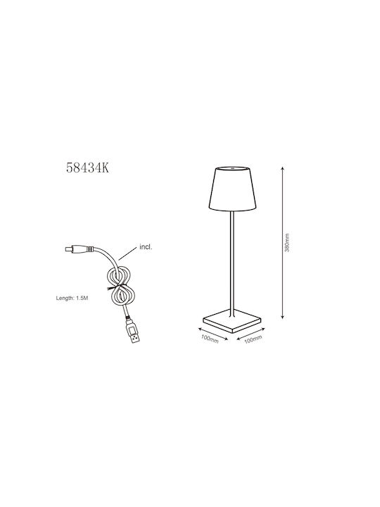 Globo Lighting Wood Table Lamp LED with Beige Shade and Base
