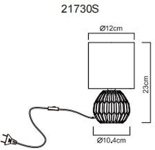 Globo Lighting Πλαστικό Πορτατίφ για Ντουί E14 με Μαύρο Καπέλο και Βάση