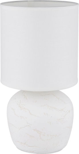 Globo Lighting Πλαστικό Πορτατίφ για Ντουί E14 με Λευκό Καπέλο και Βάση
