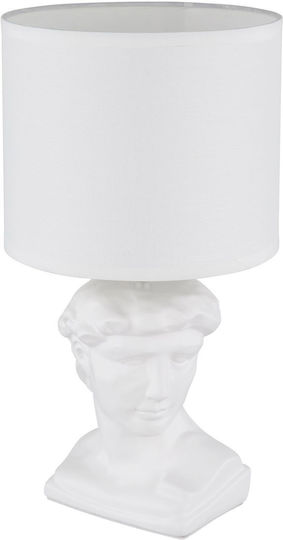 Globo Lighting Πλαστικό Πορτατίφ για Ντουί E14 με Λευκό Καπέλο και Βάση