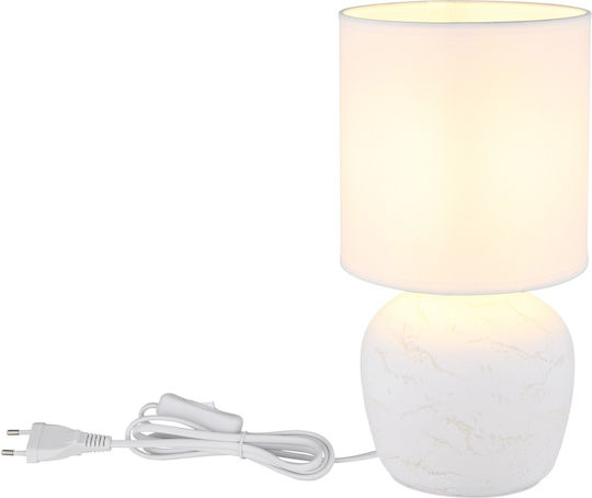 Globo Lighting Πλαστικό Πορτατίφ για Ντουί E14 με Λευκό Καπέλο και Βάση