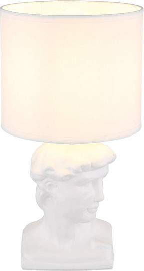 Globo Lighting Πλαστικό Πορτατίφ για Ντουί E14 με Λευκό Καπέλο και Βάση