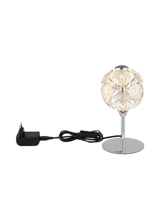 Globo Lighting Μεταλλικό Πορτατίφ LED με Διάφανο Καπέλο και Βάση
