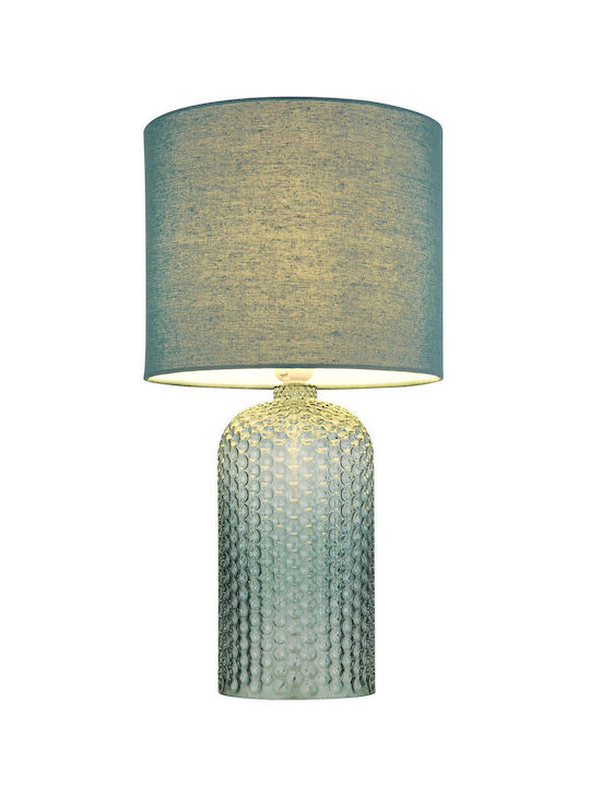 Globo Lighting Glass Table Lamp for Socket E27 with Green Shade and Base