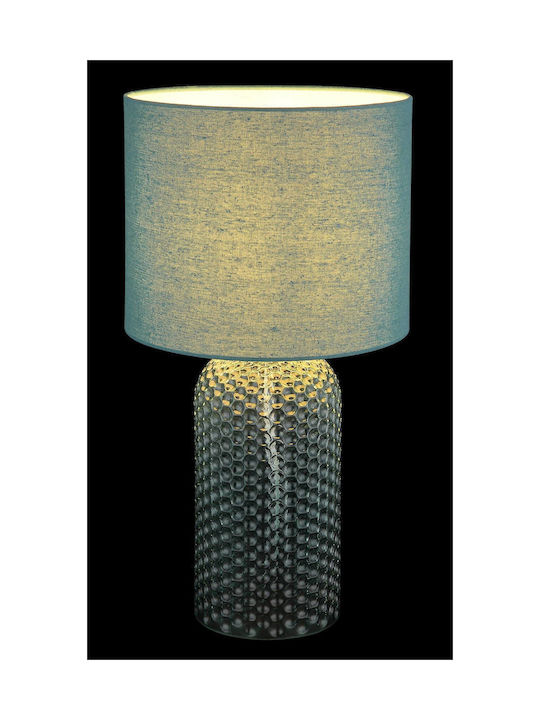 Globo Lighting Glass Table Lamp for Socket E27 with Green Shade and Base