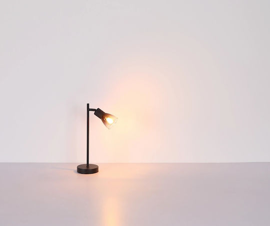 Globo Lighting Μεταλλικό Πορτατίφ για Ντουί E14 με Μαύρο Καπέλο και Βάση