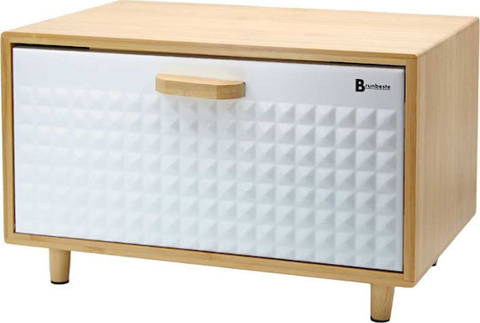Brunbeste Bread Box with Lid made of Bamboo Beige 35.5x20x21.5cm