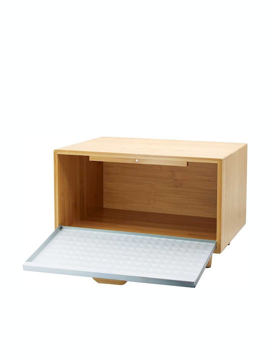 Brunbeste Bread Box with Lid made of Bamboo Beige 35.5x20x21.5cm