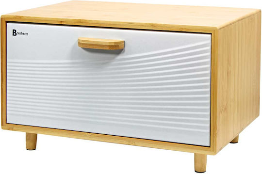 Brunbeste Cutie de pâine cu capac din bambus Bej 35.5x20x21.5cm