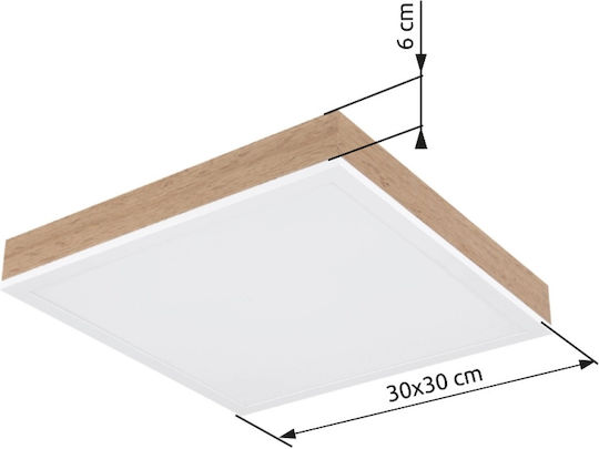 Globo Lighting Квадрат На открито LED Панел 12W 30x30см.