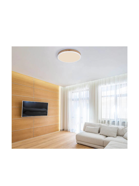 Globo Lighting Round Outdoor LED Panel 24W with Warm White Light 3000K 45cm