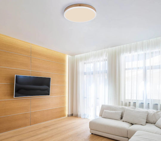 Globo Lighting Rotund În aer liber Panou LED Putere 24W cu Alb Cald Lumini 45x45cm.