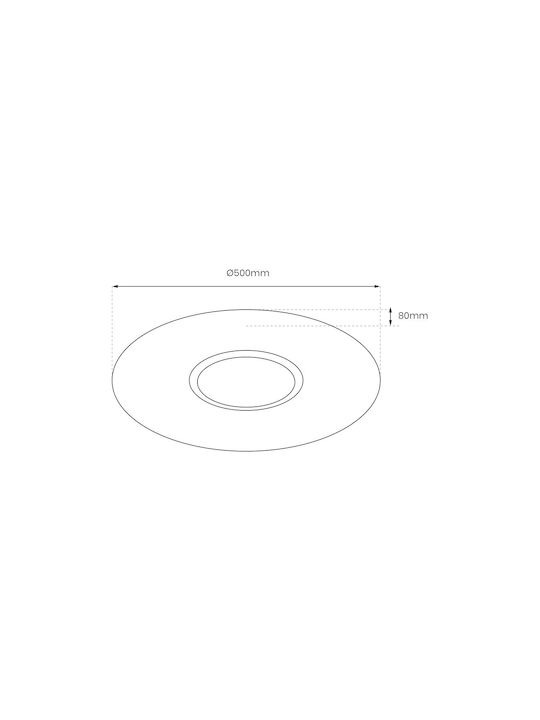 Eko Light Rund Draußen LED Panel 50W mit Warm zu kühlem Weiß Licht