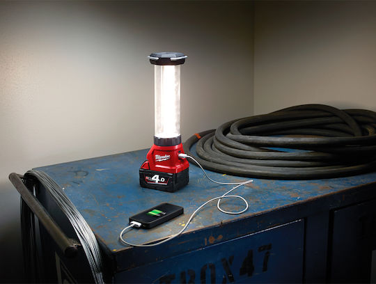 Milwaukee Rechargeable Workshop Light LED IP24 with Brightness up to 400lm M12 LL-0