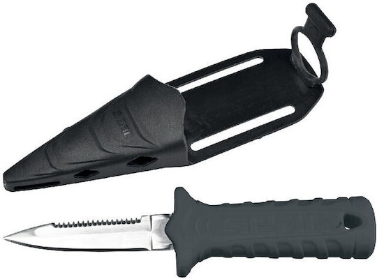 Seac Samurai Evo Μαχαίρι Κατάδυσης Στιλέτο Μαύρο με Λεπίδα 7cm