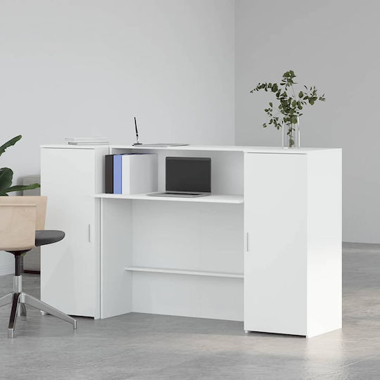 vidaXL Επαγγελματικό Γραφείο Υποδοχής Π180xΒ50xΥ103.5cm με Ντουλάπι