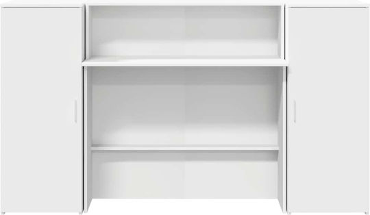 vidaXL Επαγγελματικό Γραφείο Υποδοχής Π180xΒ50xΥ103.5cm με Ντουλάπι