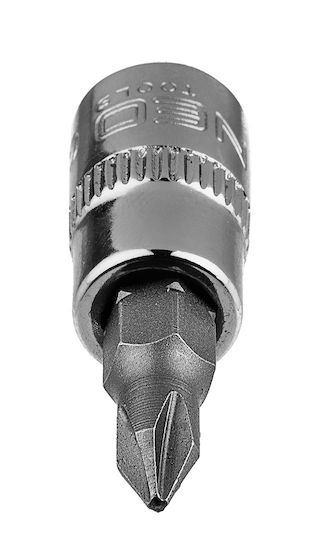 Neo Tools Καρυδάκι με Μύτη Σταυρό και Καρέ Υποδοχής 1/4'' Μέγεθος PH1x37mm