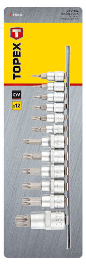 Topex Walnut with Torx Head and Socket 1/2'' 12pcs
