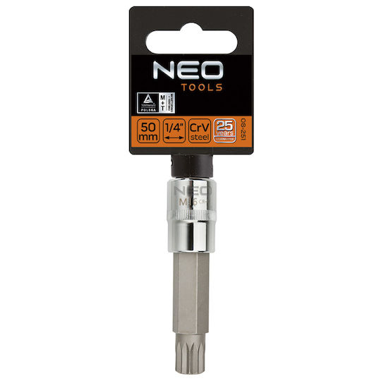 Neo Tools Long Walnut with Spline Head and Socket 1/2'' M5x100mm
