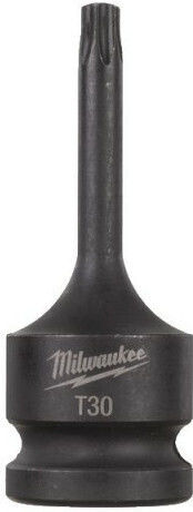 Milwaukee Spritzfilter Wasserhahn Bit-Stecknuss Pneumatisch mit Torx-Bit und Antriebsvierkant 1/2'' Größe T30 1Stück